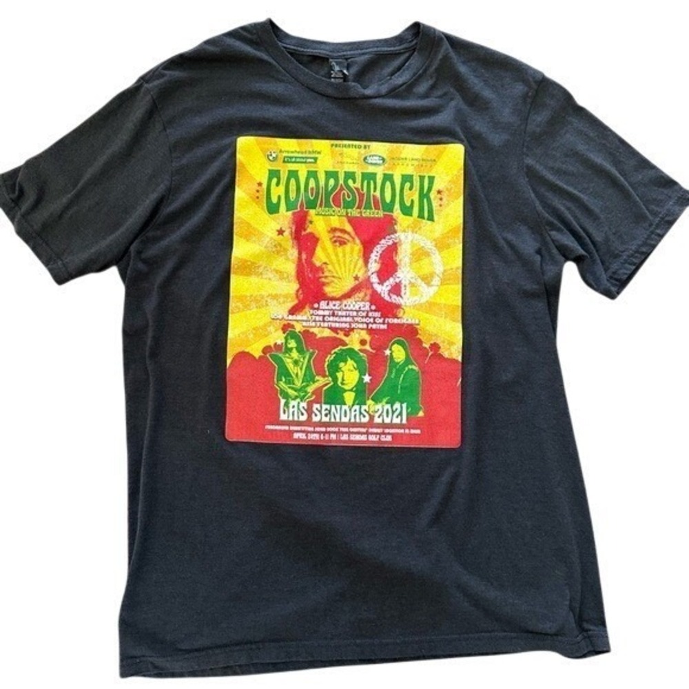 District Coopstock T Shirt Mens XL Gray Alice Cooper 2021‎ Concert Graphic Tee